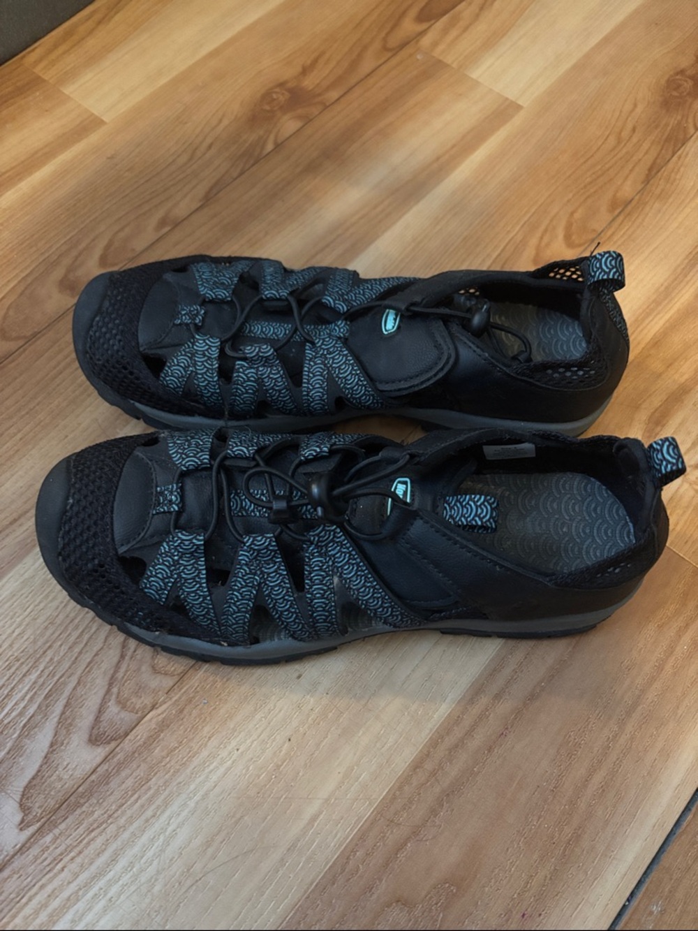 Black Athletic Water-Ready Sandals/Water Shoes